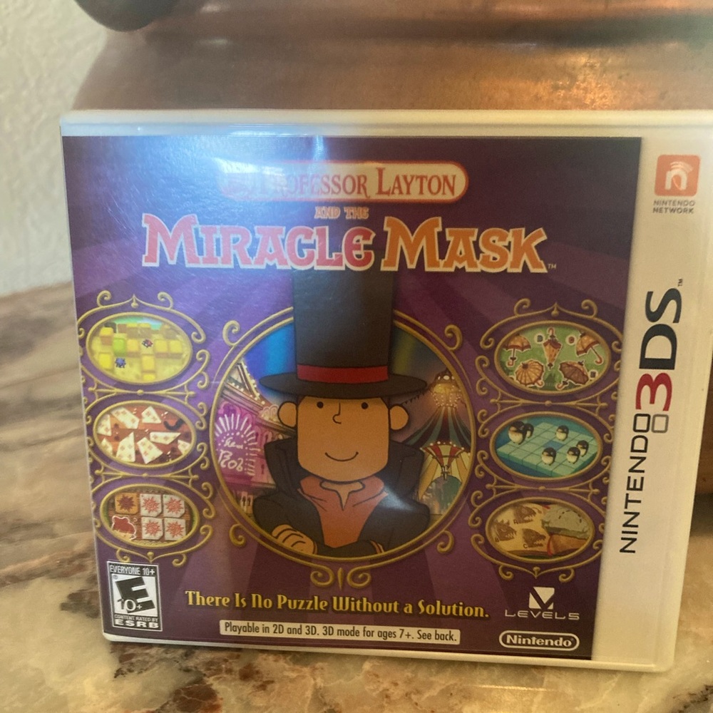 Professor Layton and the Miracle Mask 3DS game